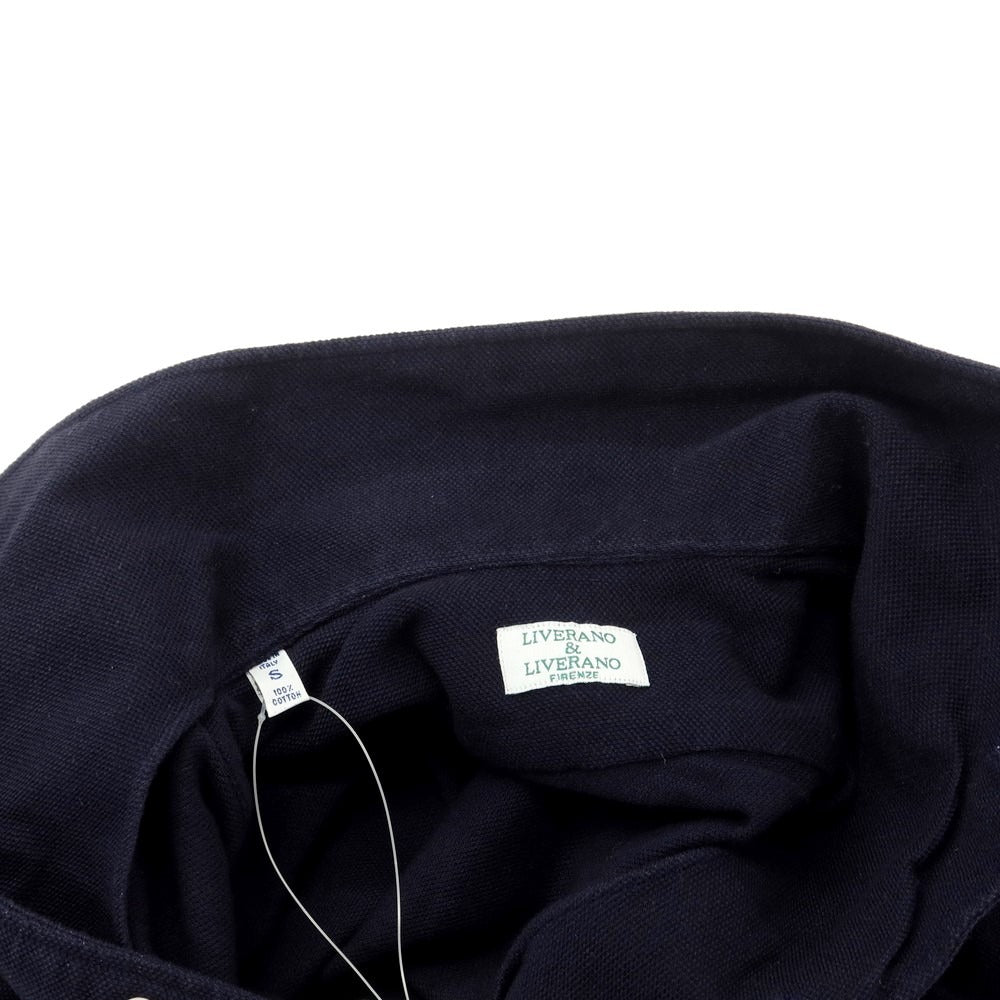 【中古】リベラーノ&リベラーノ LIVERANO&LIVERANO コットン 長袖ポロシャツ ネイビー【サイズS】【NVY】【S/S/A/W】【状態ランクC】【メンズ】