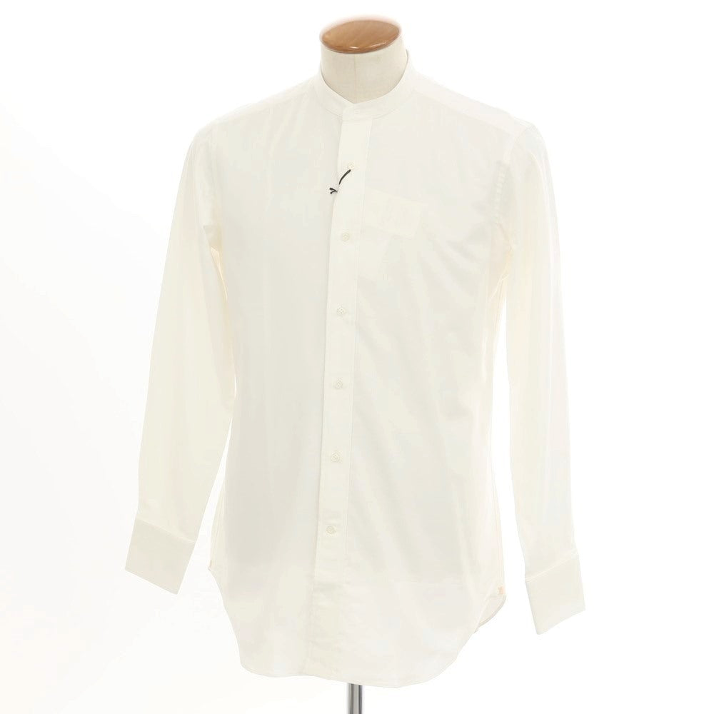 【中古】【未使用】レスレストン LES LESTON コットン バンドカラー カジュアルシャツ
ホワイト【 15 1/2 】【 状態ランクS 】【 メンズ 】