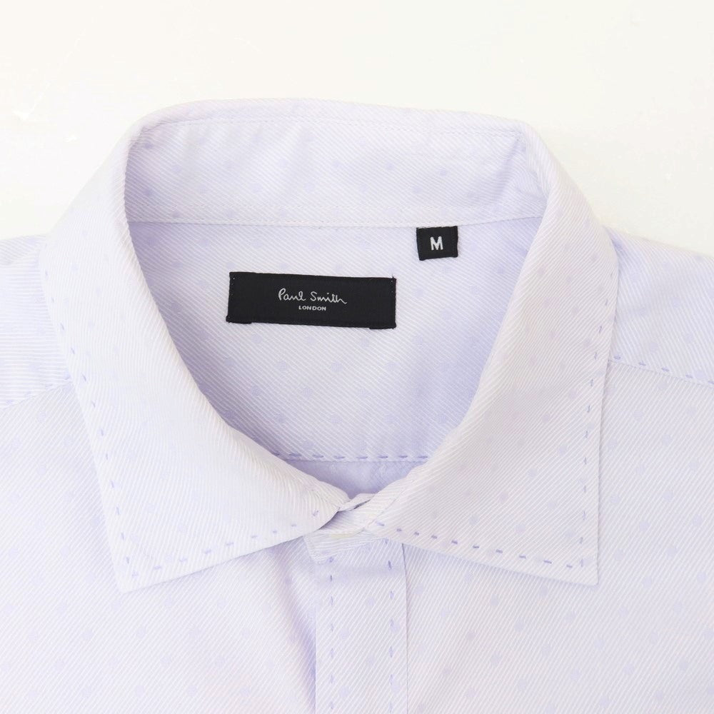 【中古】ポールスミス Paul Smith コットン ワイドカラー カジュアルシャツ ラベンダー【 M 】【 状態ランクB 】【 メンズ 】