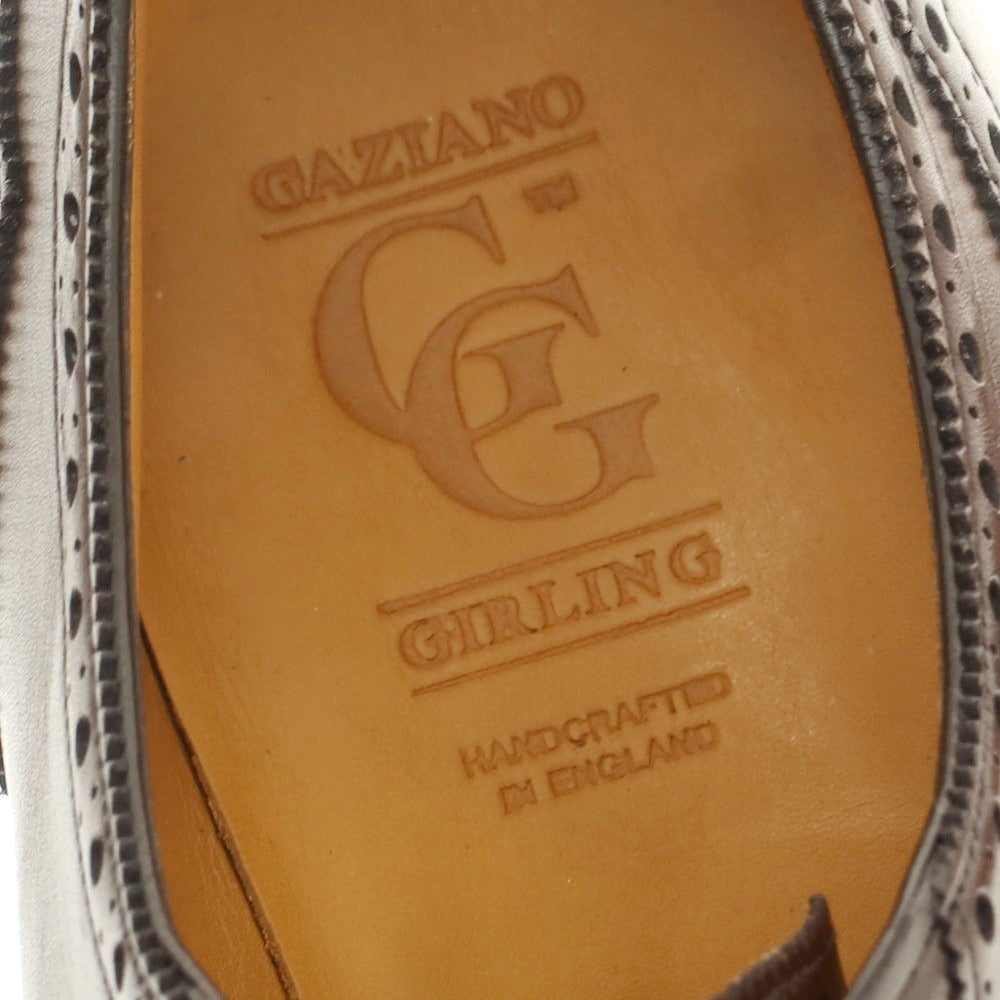 【中古】ガジアーノ&ガーリング GAZIANO & GIRLING ST.JAMES Ⅱ クォーターブローグ ドレスシューズ ダークブラウン【 6F 】【 状態ランクB 】【 メンズ 】