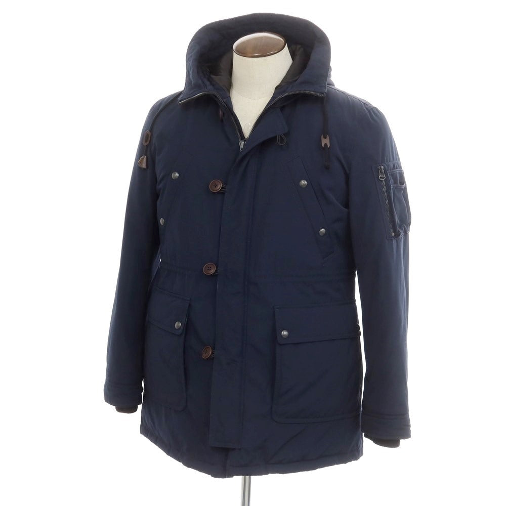 【中古】ジーステージ g-stage ポリエステルコットン 中綿入り フーデッドコート ネイビー【 48 】【 状態ランクB 】【 メンズ 】
