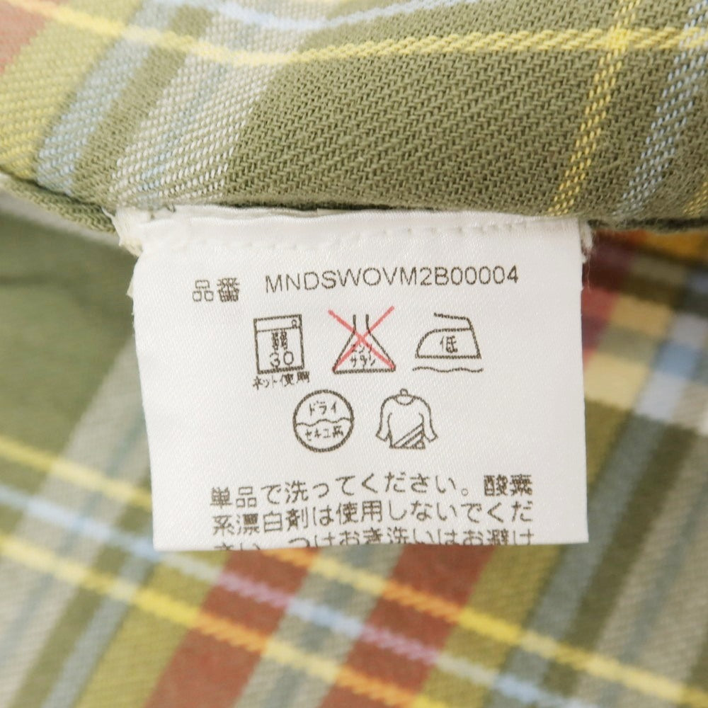 【中古】デニムアンドサプライ ラルフローレン DENIM & SUPPLY Ralph Lauren コットン チェック レギュラーカラー 半袖シャツ オリーブグリーン系xピンク【 S 】【 状態ランクB 】【 メンズ 】