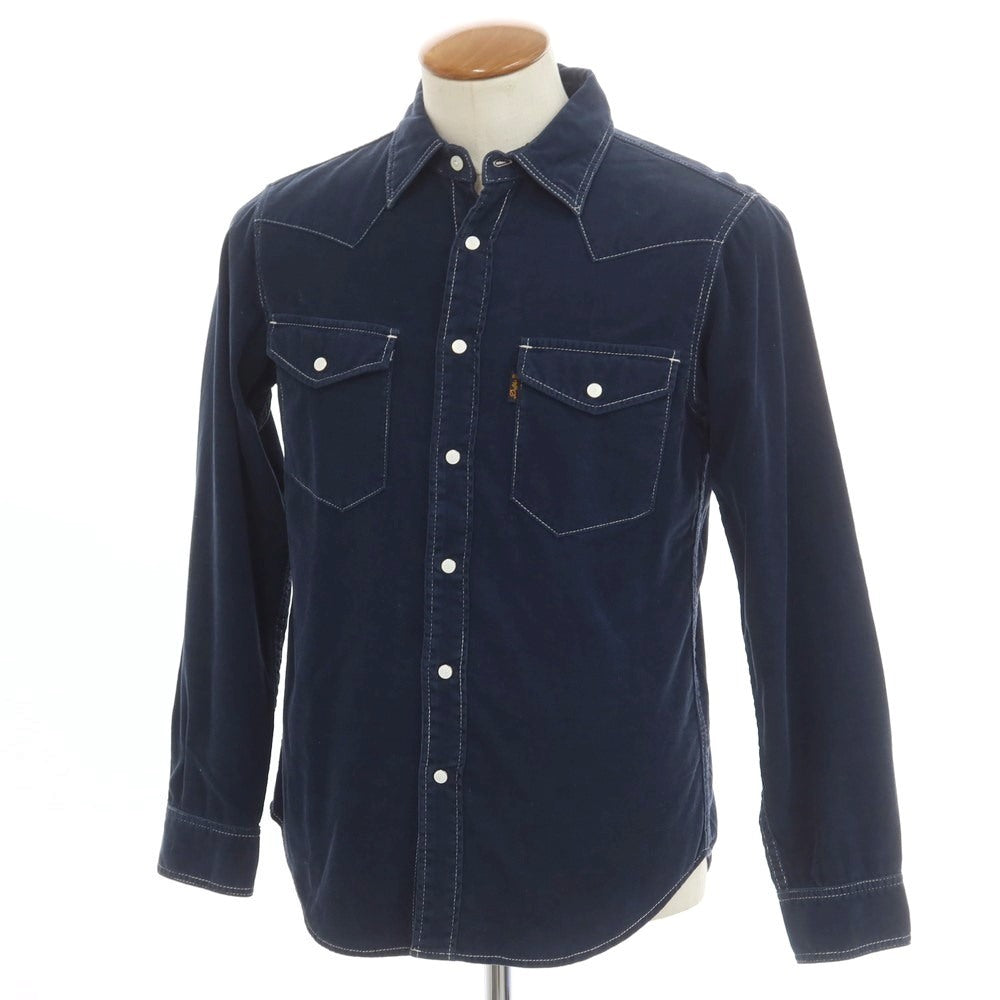 【中古】ザダファーオブセントジョージ The DUFFER of ST.GEORGE コットンコーデュロイ ウエスタン カジュアルシャツ
ネイビー【 M 】【 状態ランクB 】【 メンズ 】