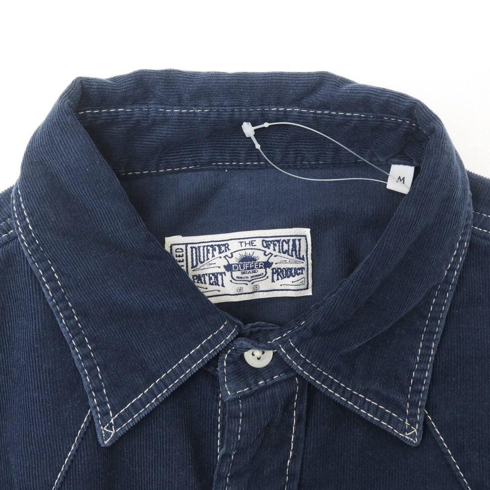 【中古】ザダファーオブセントジョージ The DUFFER of ST.GEORGE コットンコーデュロイ ウエスタン カジュアルシャツ
ネイビー【 M 】【 状態ランクB 】【 メンズ 】