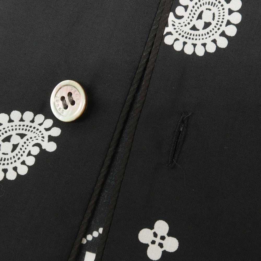 【中古】サカイ Sacai 2021年春夏 ポリエステル オープンカラー カジュアルシャツ ブラックxホワイト【サイズ4】【BLK】【S/S/A/W】【状態ランクB】【メンズ】