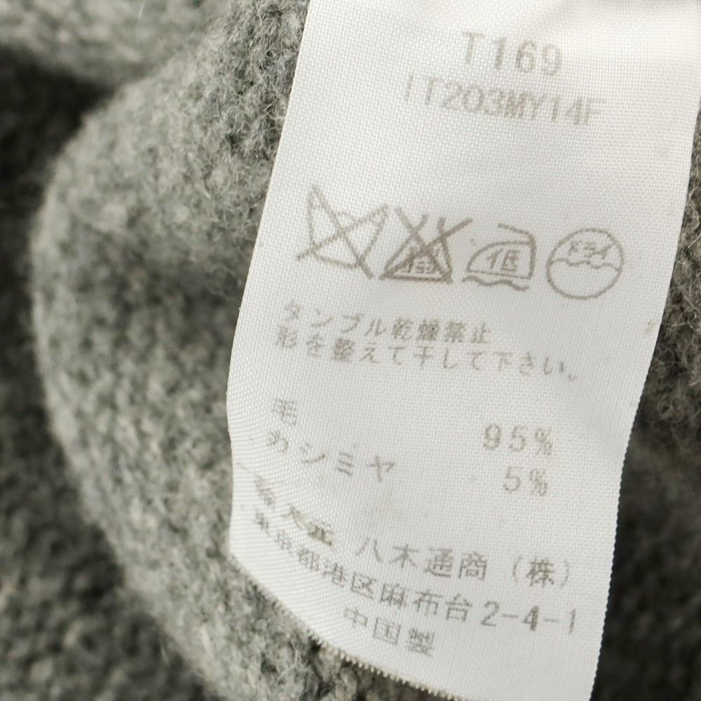 【中古】スリードッツ three dots ウールカシミヤ タートルネック プルオーバーニット グレー【サイズ表記なし(S位)】【GRY】【A/W】【状態ランクC】【メンズ】