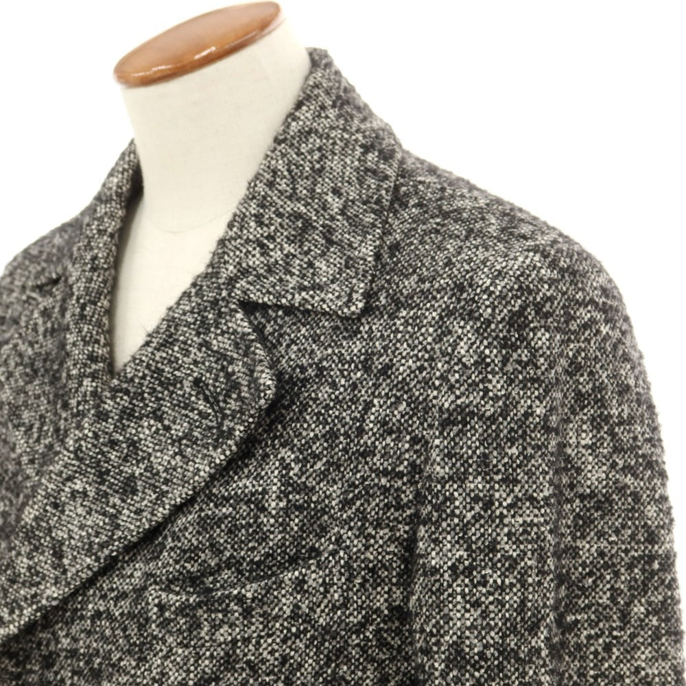 【中古】タリアトーレ TAGLIATORE ツイード ポロコート ブラックxホワイト【 46 】【 状態ランクB 】【 メンズ 】
