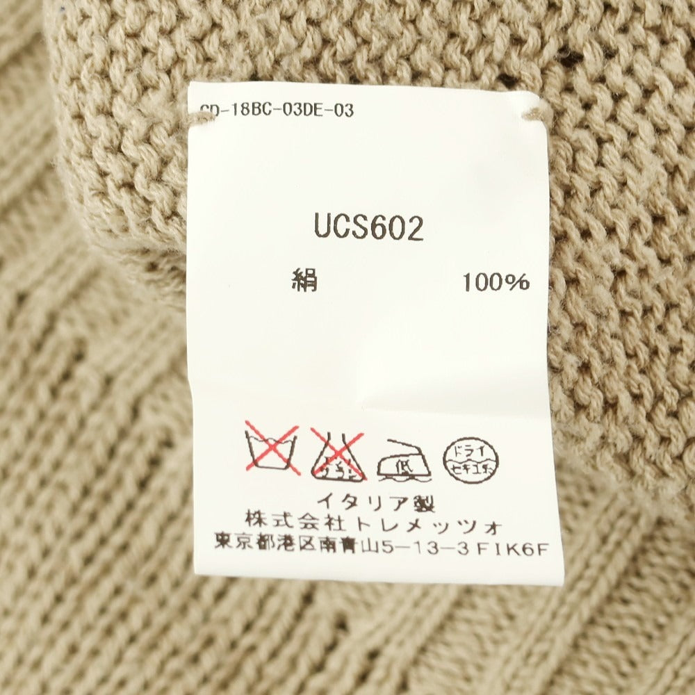 【中古】スカリオーネ SCAGLIONE シルク Vネック ニットベスト ベージュ【 XS 】【 状態ランクB 】【 メンズ 】