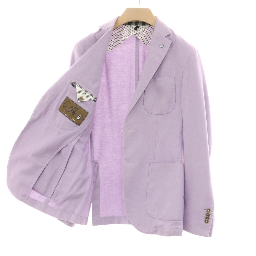 【中古】エルビーエム1911 L.B.M.1911 コットン ヘリンボーン テーラードジャケット ラベンダー【サイズ46】【PUP】【A/W】【状態ランクC】【メンズ】