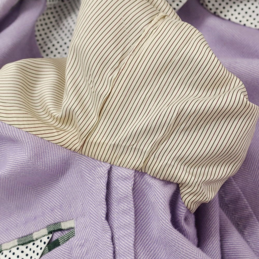 【中古】エルビーエム1911 L.B.M.1911 コットン ヘリンボーン テーラードジャケット ラベンダー【サイズ46】【PUP】【A/W】【状態ランクC】【メンズ】