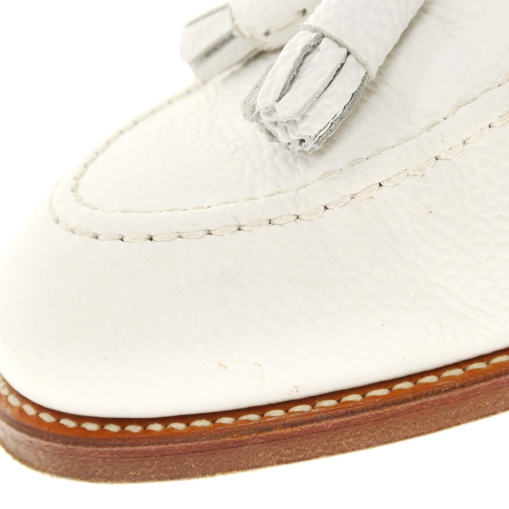 【中古】クロケットアンドジョーンズ CROCKETT&JONES CAVENDISH タッセル ローファー ホワイト【 7 1/2E 】【 状態ランクB 】【 メンズ 】