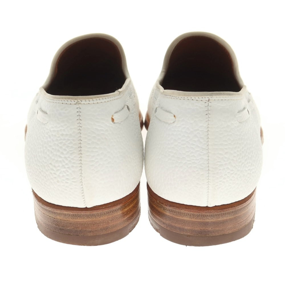 【中古】クロケットアンドジョーンズ CROCKETT&JONES CAVENDISH タッセル ローファー ホワイト【 7 1/2E 】【 状態ランクB 】【 メンズ 】