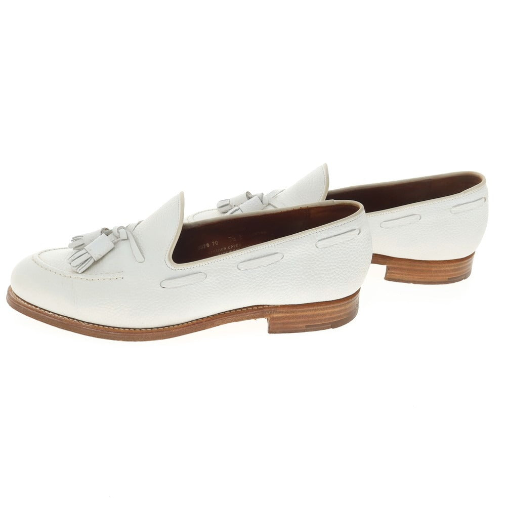 【中古】クロケットアンドジョーンズ CROCKETT&JONES CAVENDISH タッセル ローファー ホワイト【 7 1/2E 】【 状態ランクB 】【 メンズ 】