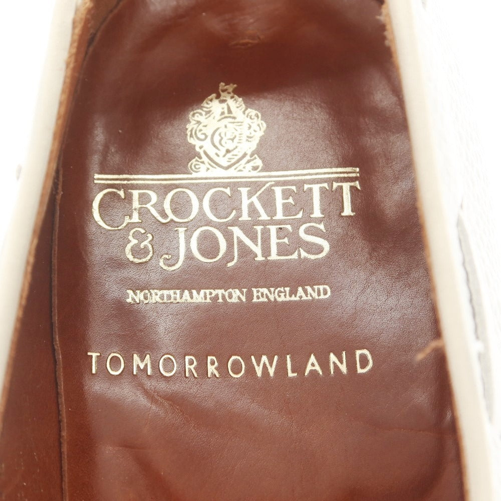 【中古】クロケットアンドジョーンズ CROCKETT&JONES CAVENDISH タッセル ローファー ホワイト【 7 1/2E 】【 状態ランクB 】【 メンズ 】