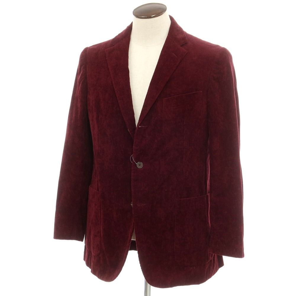【中古】ベルベスト Belvest コットン コーデュロイ カジュアルジャケット ワインレッド【サイズ50】【RED】【A/W】【状態ランクC】【メンズ】