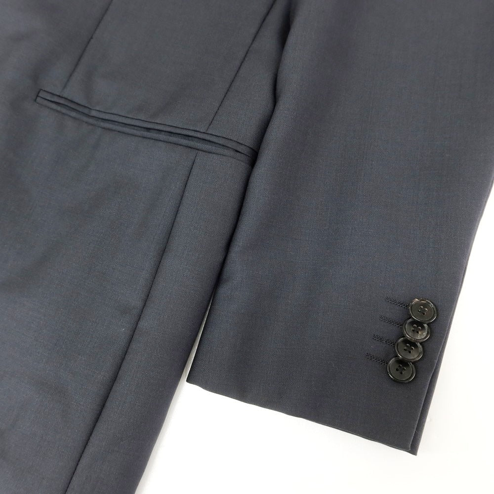 【中古】カルーゾ CARUSO ウール ダブル テーラードジャケット ダークグレー【 表記なし(M位) 】【 状態ランクB 】【 メンズ 】
