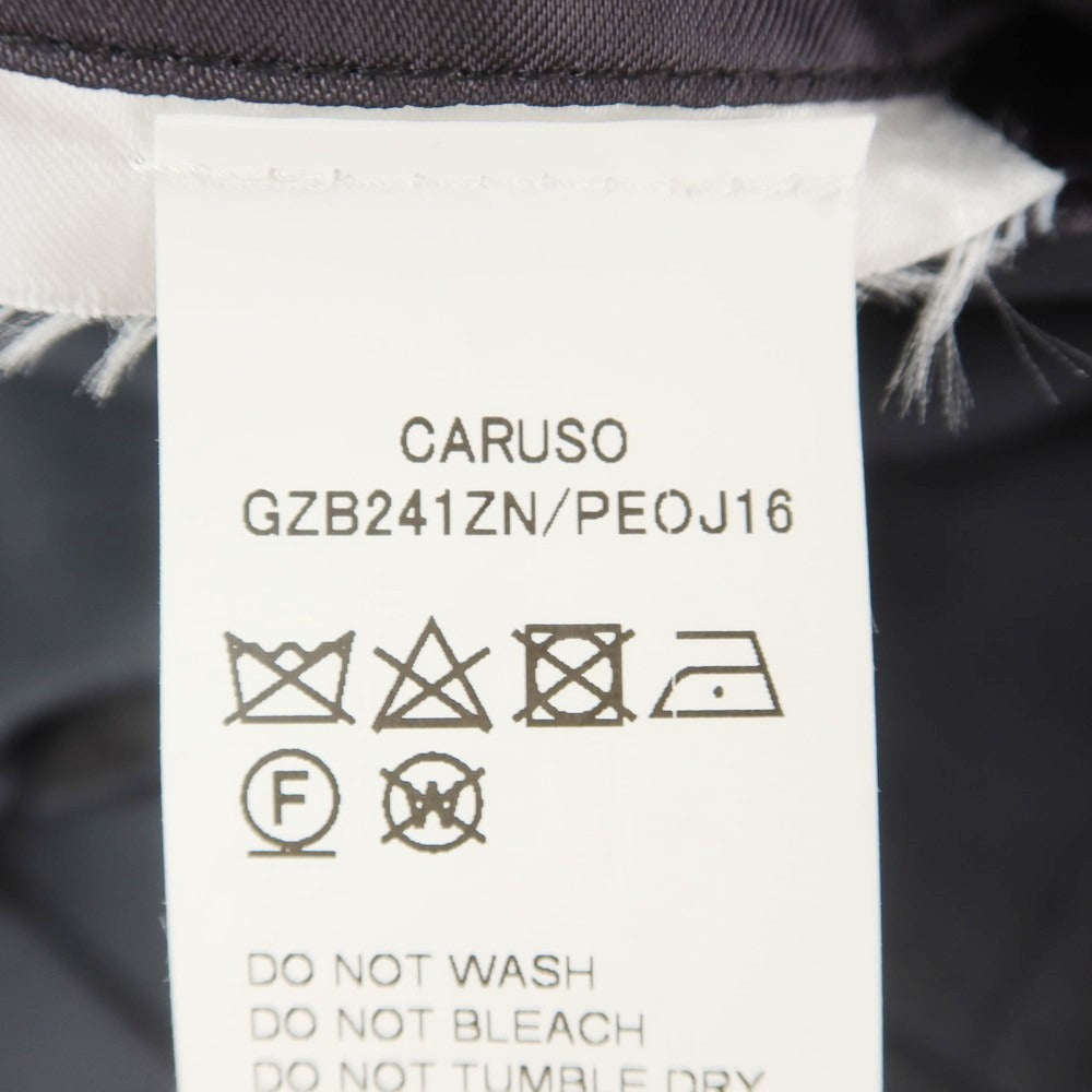 【中古】カルーゾ CARUSO ウール ダブル テーラードジャケット ダークグレー【 表記なし(M位) 】【 状態ランクB 】【 メンズ 】