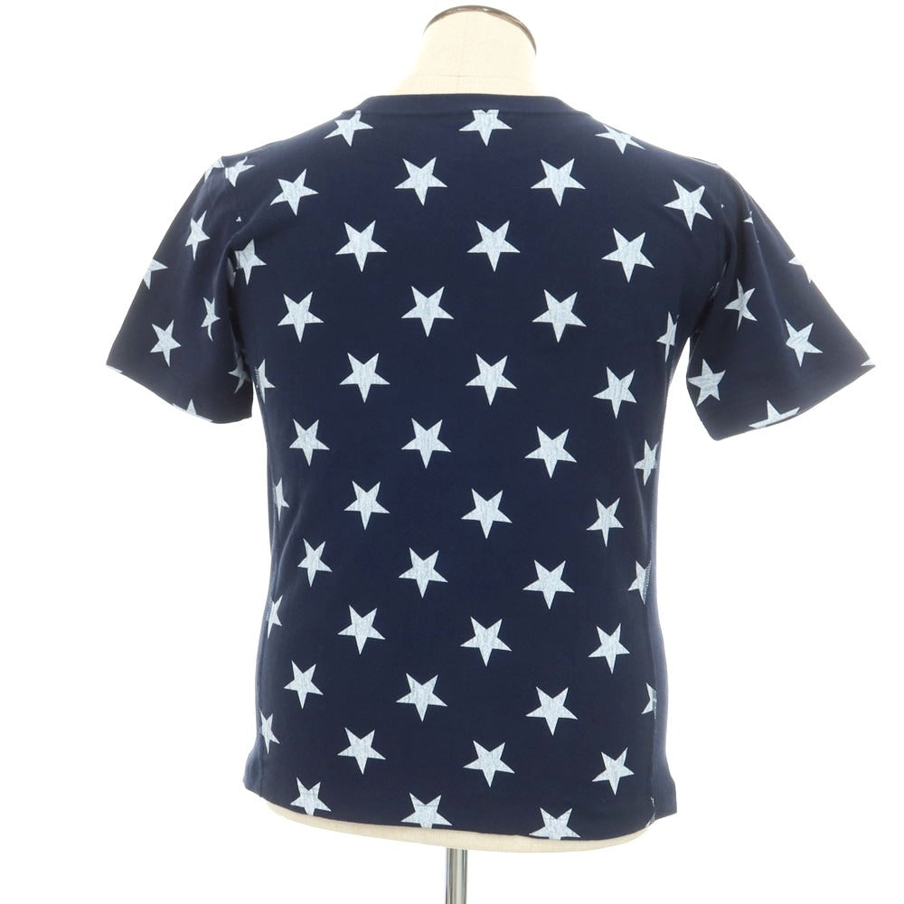 【中古】【未使用】チャンピオン Champion コットン 星柄 クルーネック 半袖Tシャツ ネイビー【 L 】【 状態ランクS 】【 メンズ 】