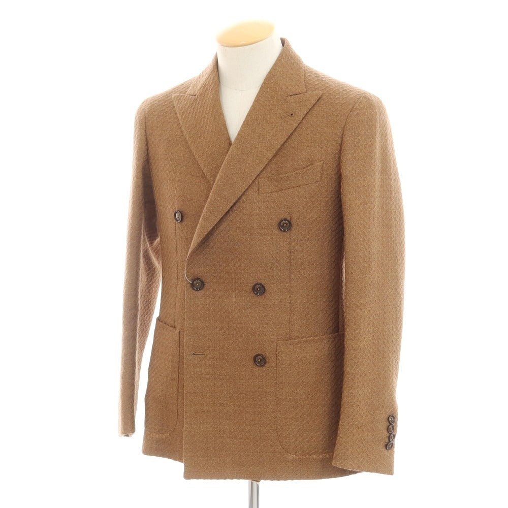 【中古】タリアトーレ TAGLIATORE ウール ダブル テーラードジャケット ブラウン【 44 】【 状態ランクB 】【 メンズ 】
