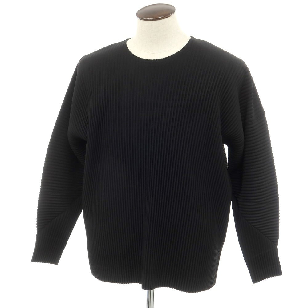【中古】オム プリッセ イッセイミヤケ HOMME PLISSE ISSEY MIYAKE 2024年秋冬 プリーツ 長袖 カットソー ブラック【 表記なし(L位) 】【 状態ランクB 】【 メンズ 】