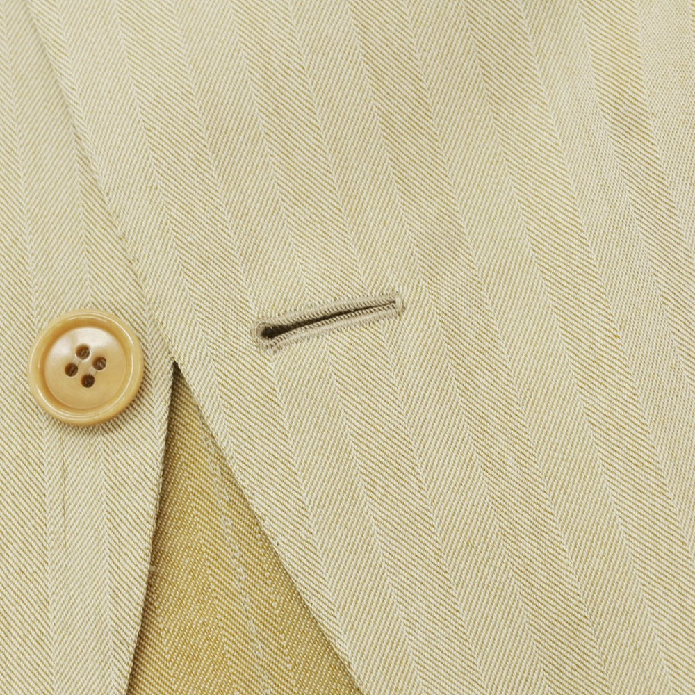 【中古】リベラーノ&リベラーノ LIVERANO&LIVERANO ウール ヘリンボーン 3つボタンスーツ ベージュ【 表記なし(L位) 】【 状態ランクC 】【 メンズ 】