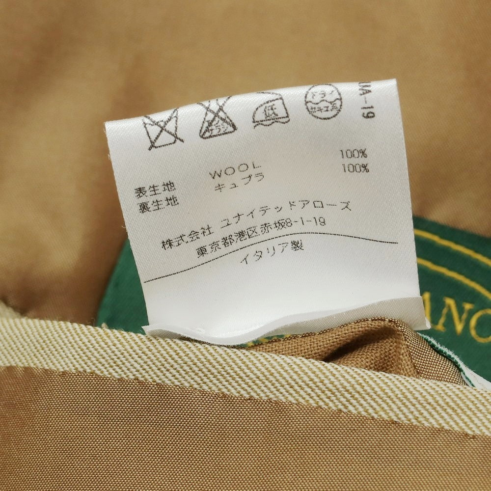 【中古】リベラーノ&リベラーノ LIVERANO&LIVERANO ウール ヘリンボーン 3つボタンスーツ ベージュ【 表記なし(L位) 】【 状態ランクC 】【 メンズ 】