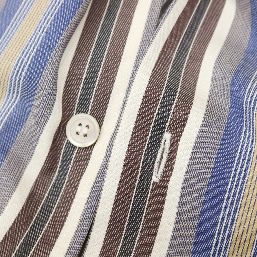【中古】マルニ MARNI コットン ストライプ カジュアルシャツ グレーxブルー【サイズ44】【GRY】【S/S/A/W】【状態ランクB】【メンズ】