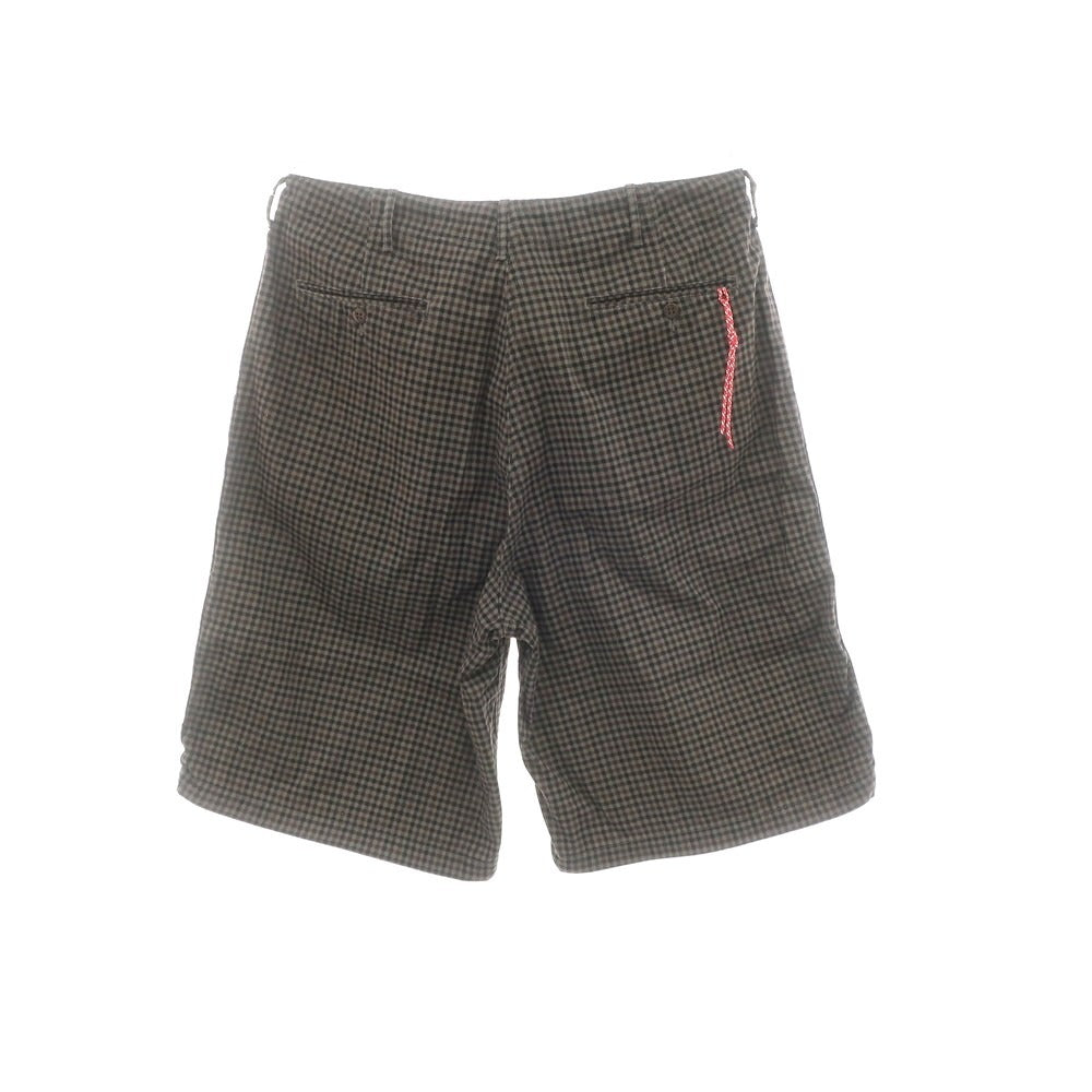 【中古】ビームス BEAMS コットン チェック ショートパンツ ブラウン系【 L 】【 状態ランクB 】【 メンズ 】