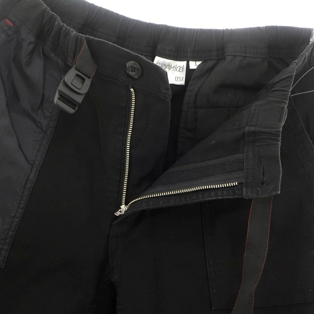 【中古】グラミチ Gramicci × BRIEFING ストレッチ コットン ショートパンツ ブラック【 L 】【 状態ランクB 】【 メンズ 】