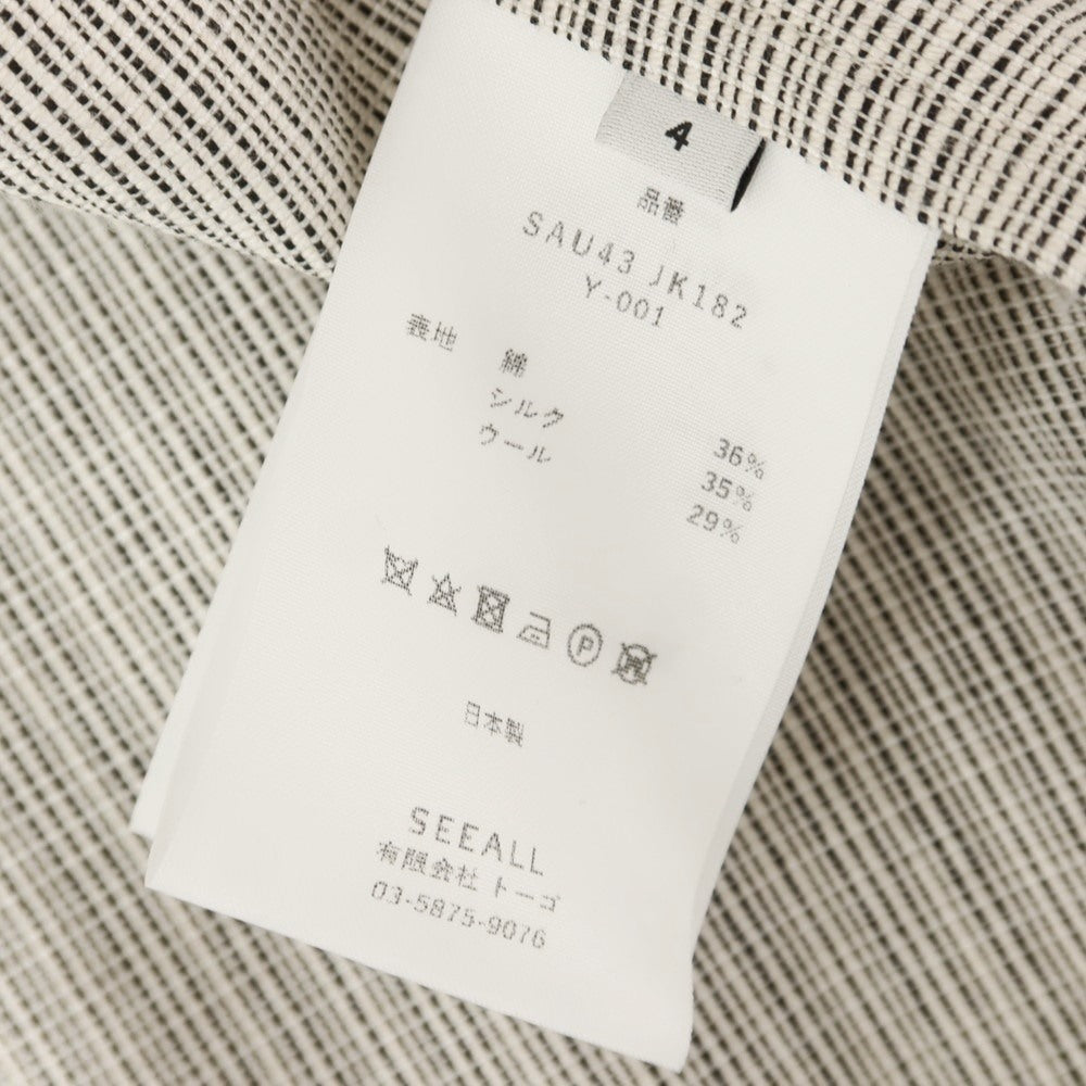 【中古】シーオール SEEALL コットンシルクウール カジュアルジャケット ライトベージュ系【 4 】【 状態ランクB 】【 メンズ 】