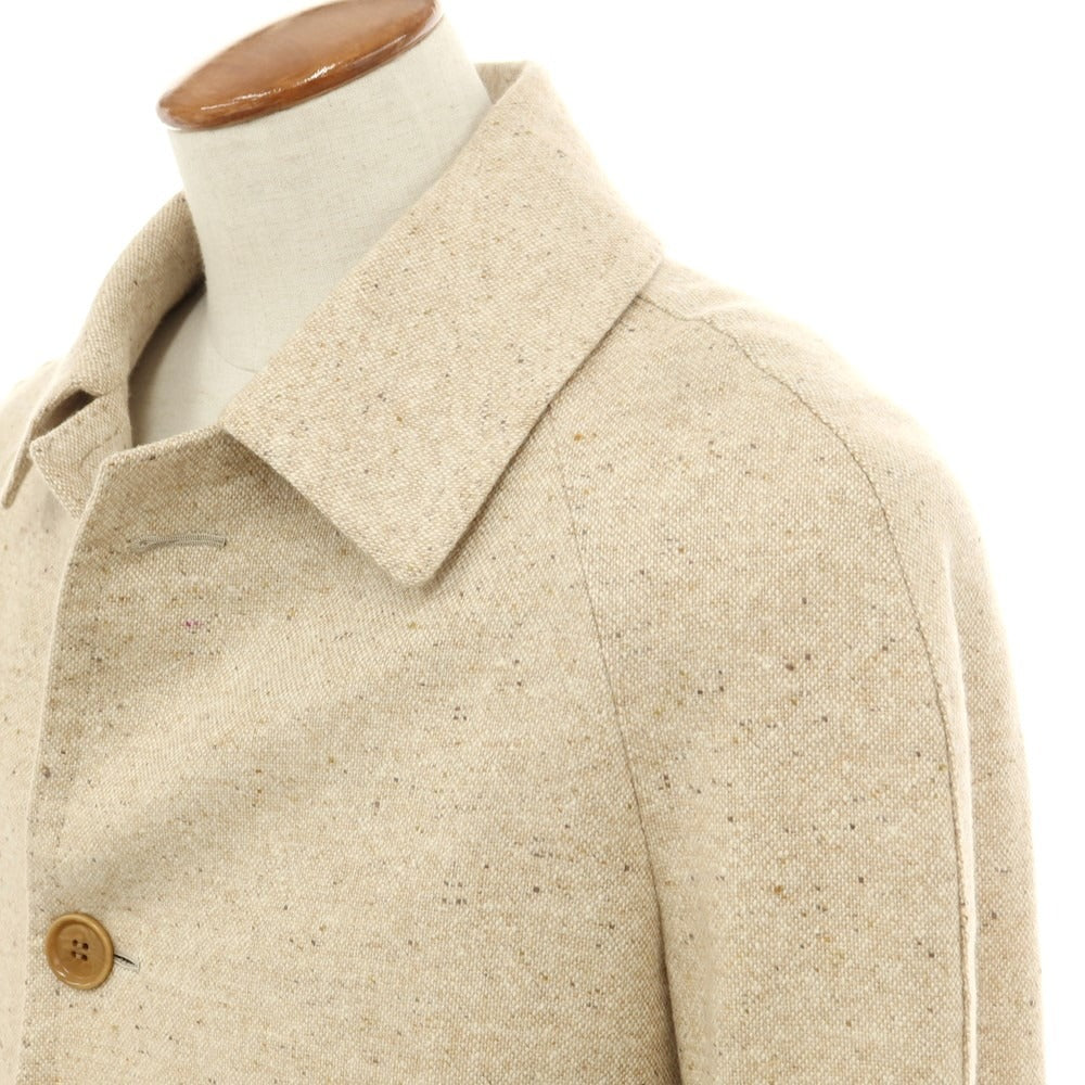 【新品アウトレット】ジョンストンズ JOHNSTONS カシミヤ ステンカラーコート ライトベージュ【 表記なし(M位) 】【 状態ランクN- 】【 メンズ 】