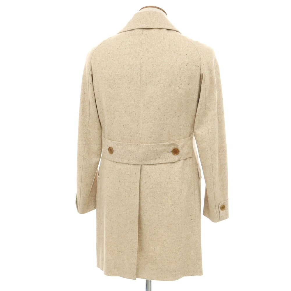 【新品アウトレット】ジョンストンズ JOHNSTONS カシミヤ ステンカラーコート ライトベージュ【 表記なし(M位) 】【 状態ランクN- 】【 メンズ 】