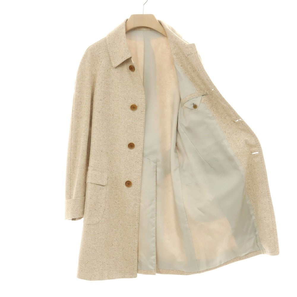 【新品アウトレット】ジョンストンズ JOHNSTONS カシミヤ ステンカラーコート ライトベージュ【 表記なし(M位) 】【 状態ランクN- 】【 メンズ 】