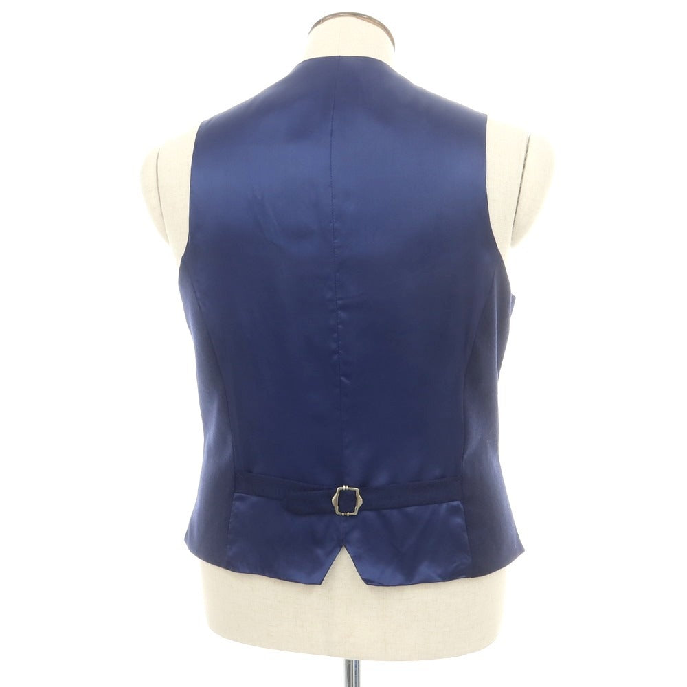 【新品】ルイジ ビアンキ マントヴァ Luigi Bianchi Mantova ウール ドレス系ジレ ベスト ネイビーブルー【 50 】【 状態ランクN 】【 メンズ 】