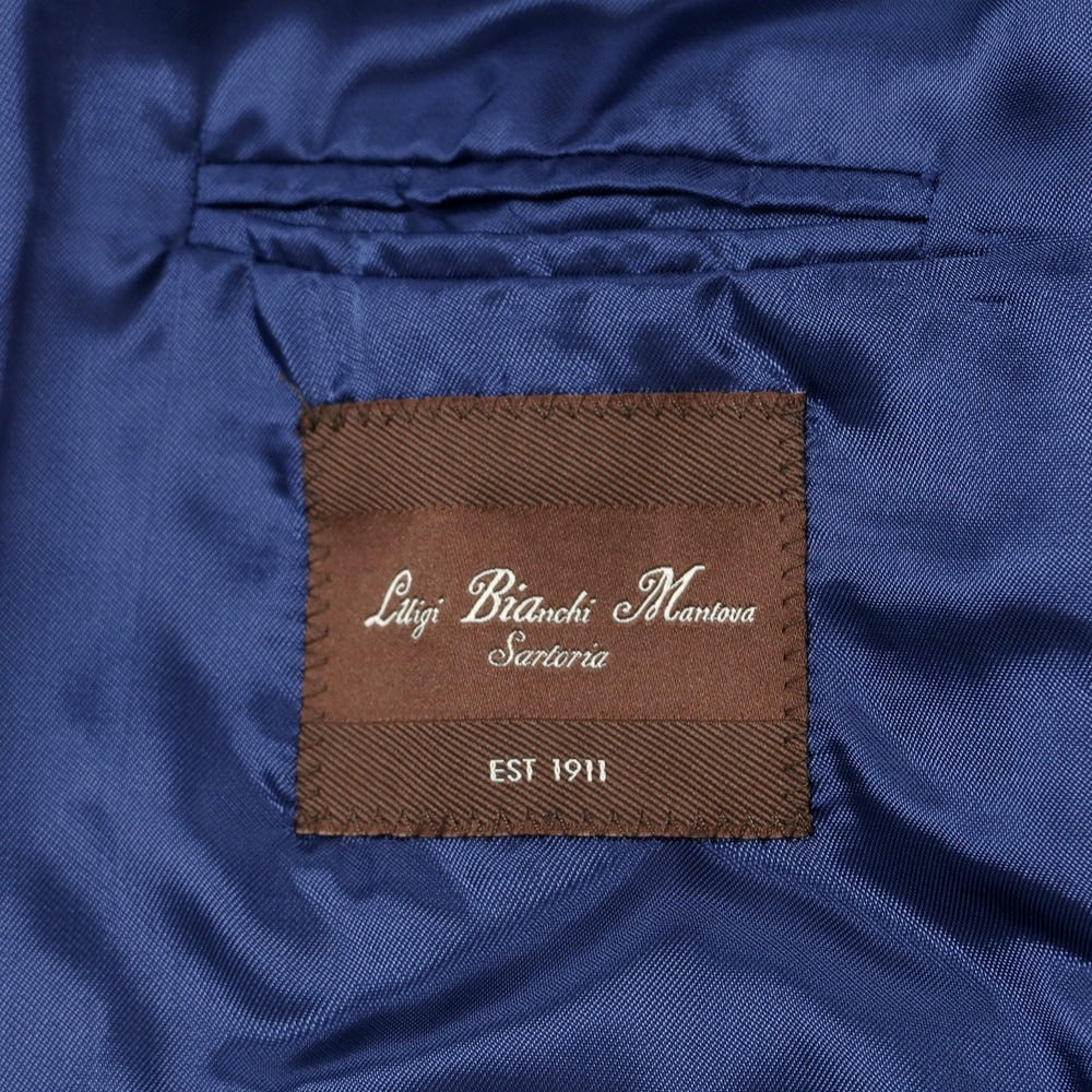 【新品】ルイジ ビアンキ マントヴァ Luigi Bianchi Mantova ウール ドレス系ジレ ベスト ネイビーブルー【 50 】【 状態ランクN 】【 メンズ 】