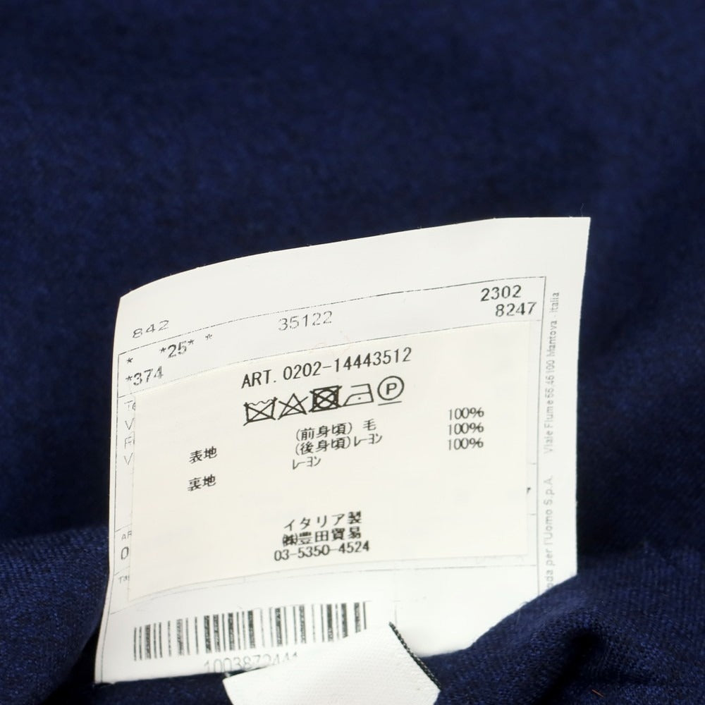 【新品】ルイジ ビアンキ マントヴァ Luigi Bianchi Mantova ウール ドレス系ジレ ベスト ネイビーブルー【 50 】【 状態ランクN 】【 メンズ 】