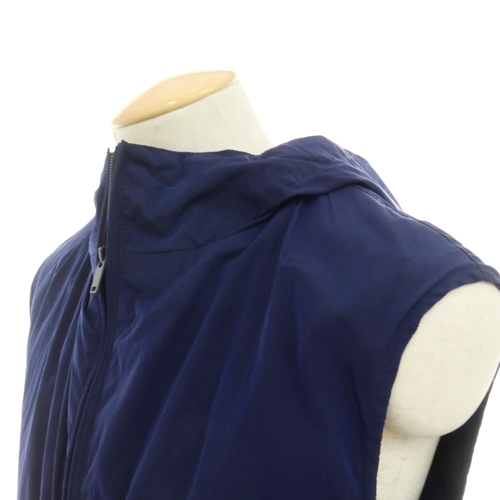 【新品】イーヴォ Hevo ナイロン ノースリーブ フーデッドブルゾン ネイビー【 44 】【 状態ランクN 】【 メンズ 】