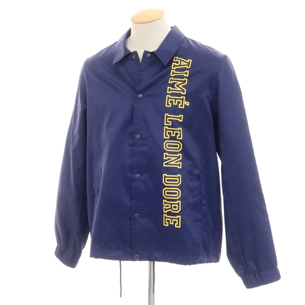 【新品】エメ レオン ドレ Aime Leon Dore ナイロン ロゴ コーチジャケット ネイビー【 S 】【 状態ランクN 】【 メンズ 】