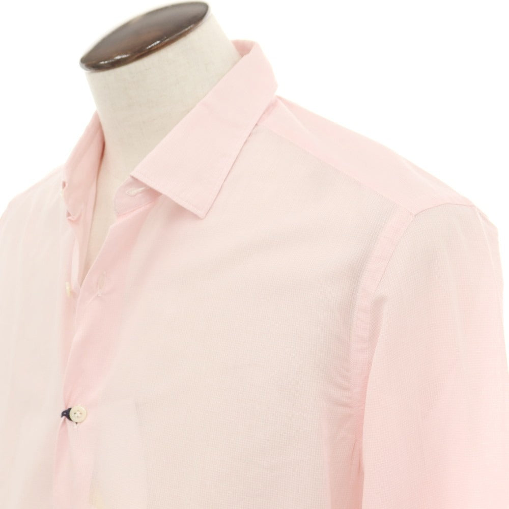 【新品】ジャンネット giannetto コットン カジュアルシャツ ピンクxホワイト【 43 】【 状態ランクN 】【 メンズ 】