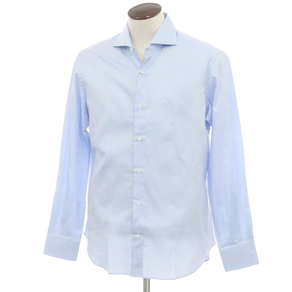 【中古】ジャンネット giannetto コットン ホリゾンタルカラー ドレスシャツ ライトブルー【 43 】【 状態ランクB 】【 メンズ 】