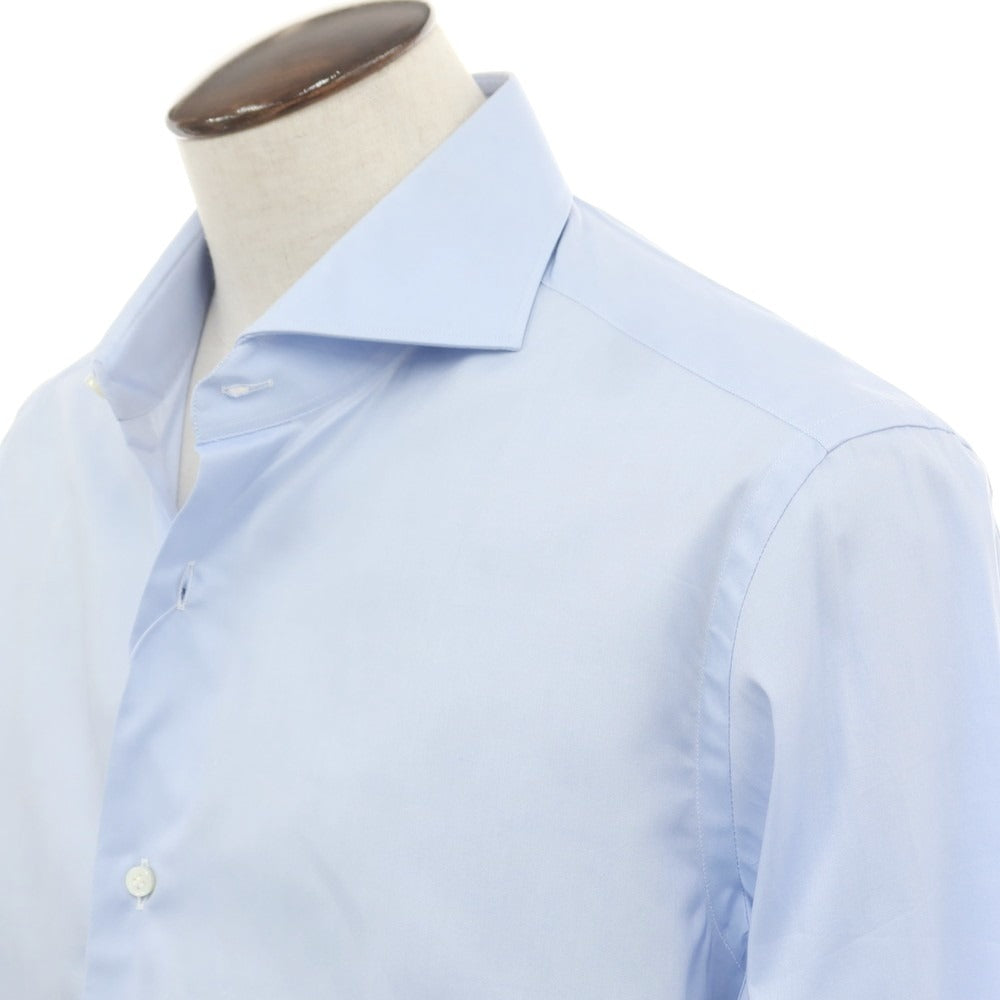 【中古】ジャンネット giannetto コットン ホリゾンタルカラー ドレスシャツ ライトブルー【 43 】【 状態ランクB 】【 メンズ 】