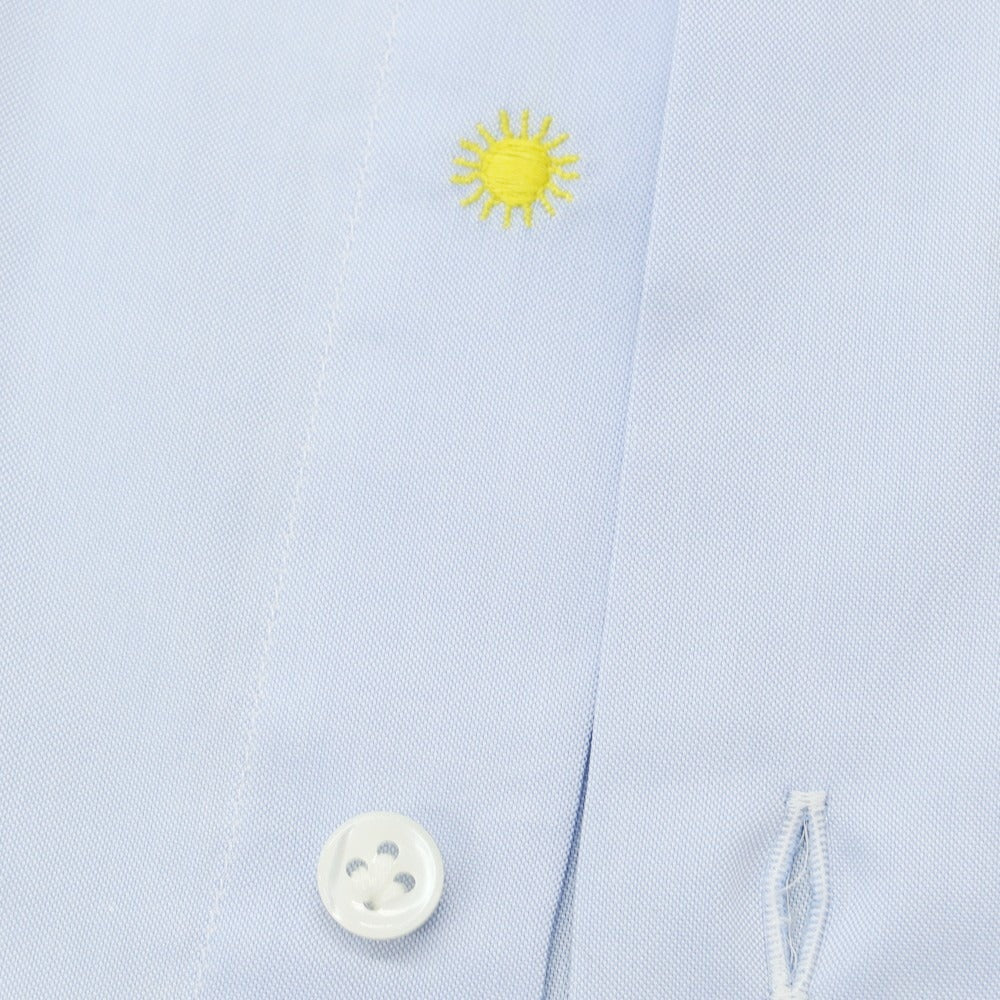 【中古】ジャンネット giannetto コットン ホリゾンタルカラー ドレスシャツ ライトブルー【 43 】【 状態ランクB 】【 メンズ 】