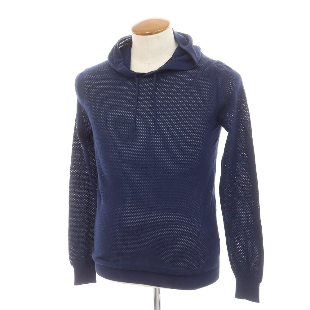 【新品】パニカーレ PANICALE コットン プルオーバー ニット パーカー ネイビー【 46 】【 状態ランクN 】【 メンズ 】