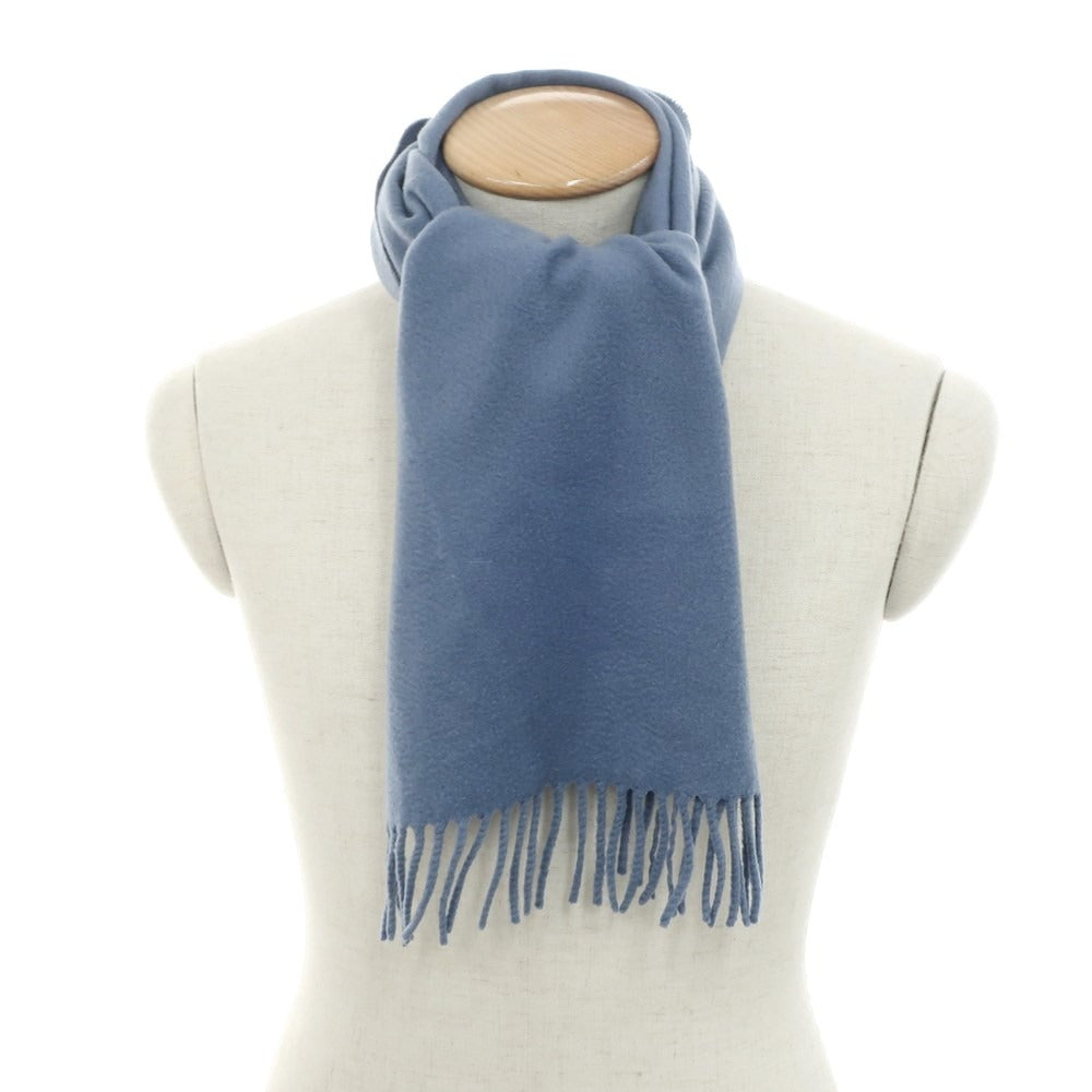 【中古】ロロピアーナ Loro Piana カシミヤ フリンジ マフラー グレーブルー【 状態ランクB 】【 メンズ 】
