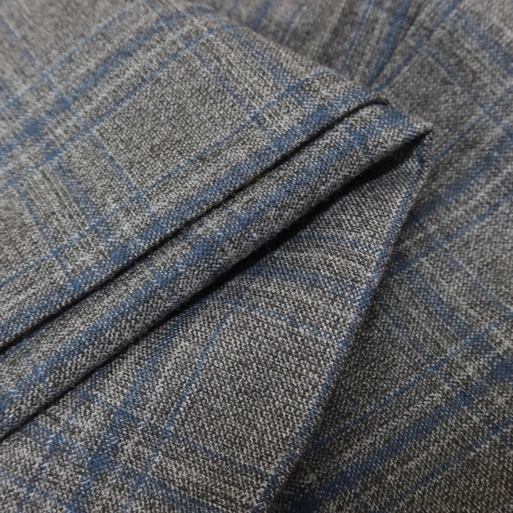 【中古】ピーティートリノ PT TORINO ウール チェック ドレススラックスパンツ グレーxネイビー【サイズ46】【GRY】【A/W】【状態ランクB】【メンズ】