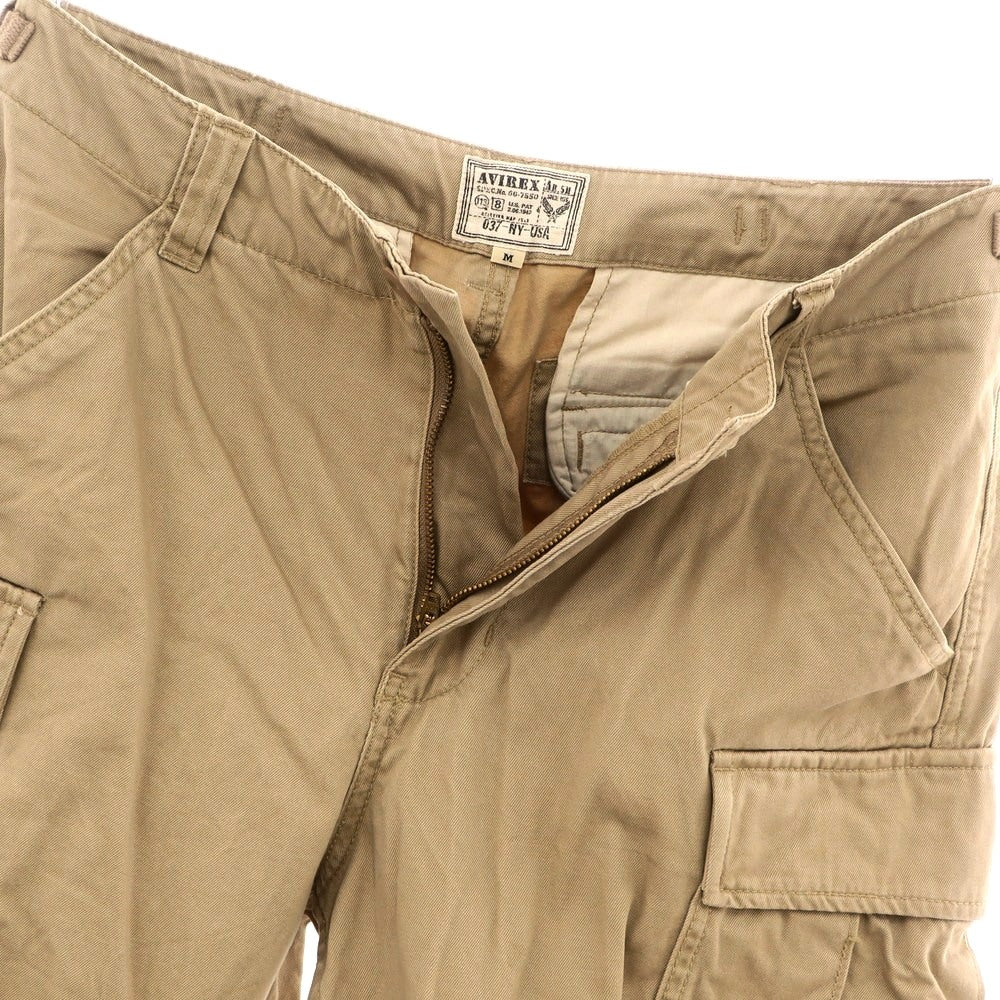 【中古】アヴィレックス AVIREX コットン カーゴ ショートパンツ ベージュ【 M 】【 状態ランクB 】【 メンズ 】