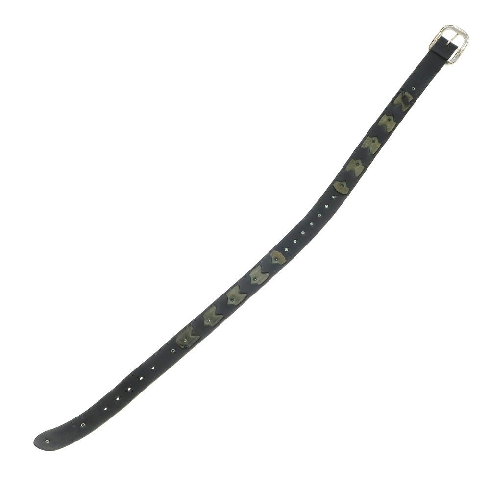 【中古】ディーアンドジー D&G レザー スタッズ ベルト ブラック【 85/34 】【 状態ランクC 】【 メンズ 】