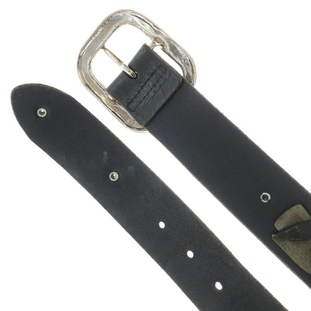 【中古】ディーアンドジー D&G レザー スタッズ ベルト ブラック【 85/34 】【 状態ランクC 】【 メンズ 】
