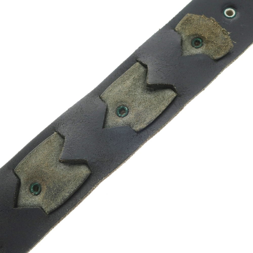 【中古】ディーアンドジー D&G レザー スタッズ ベルト ブラック【 85/34 】【 状態ランクC 】【 メンズ 】