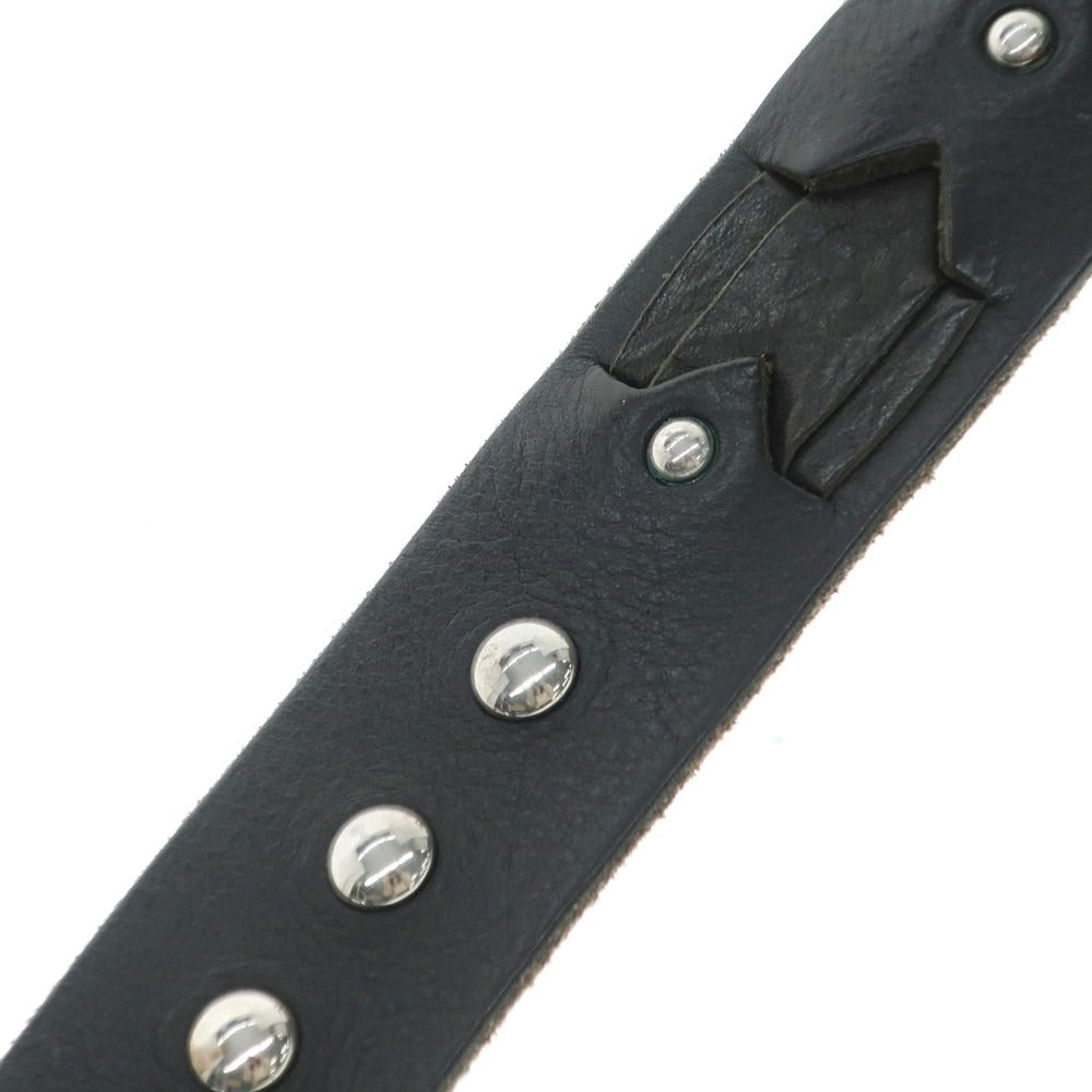 【中古】ディーアンドジー D&G レザー スタッズ ベルト ブラック【 85/34 】【 状態ランクC 】【 メンズ 】